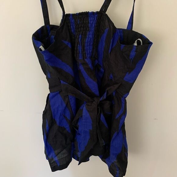 NEW Blue and Black Padded Bustier Tank - Picture 3 of 3